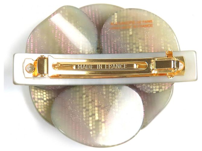 Autre Marque Fermaglio per Capelli Camelia in Cristallo Swarovski Alexandre de Paris Grigio - vista 5