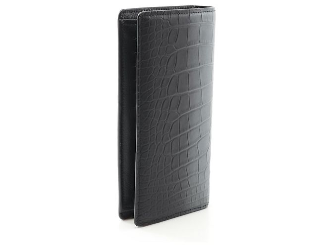 Cartera Brazza de Cocodrilo Louis Vuitton Negro Gris - vista 2