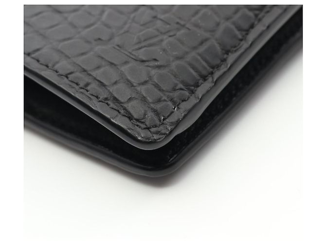 Cartera Brazza de Cocodrilo Louis Vuitton Negro Gris - vista 8