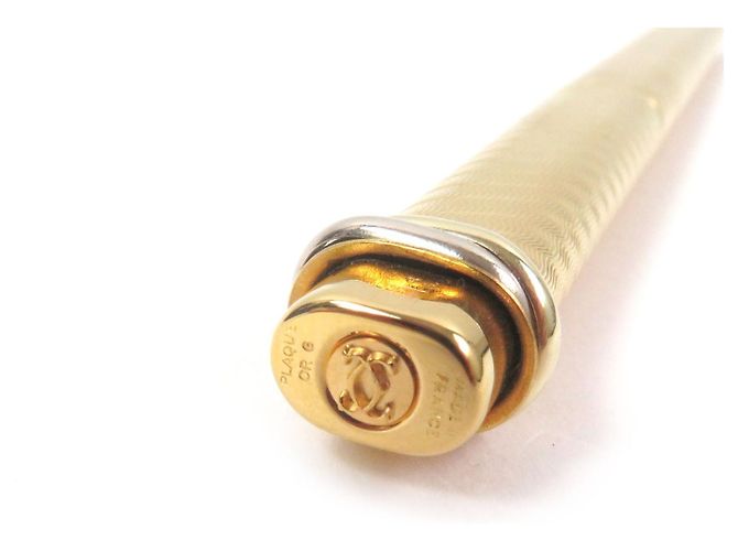 Stylo à bille Cartier Trinity Double C motif vague Doré - vue 7