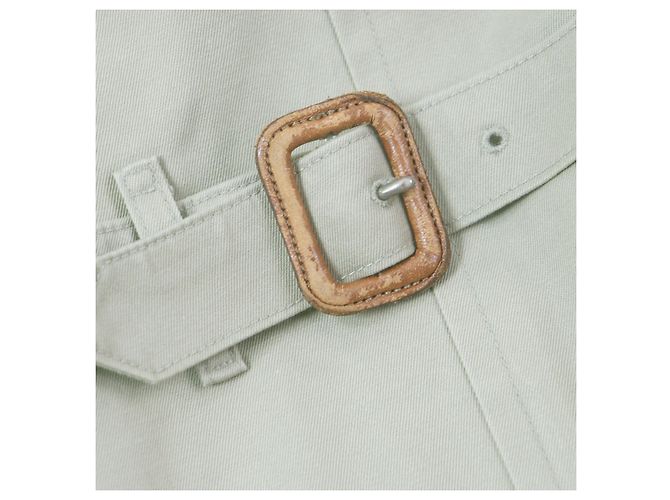 Abrigo de algodón poliéster inoxidable Burberrys Beige Caqui - vista 12