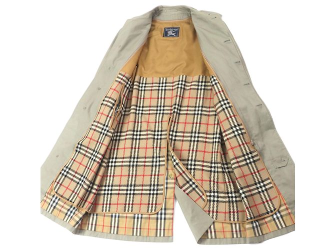 Abrigo de algodón poliéster inoxidable Burberrys Beige Caqui - vista 4