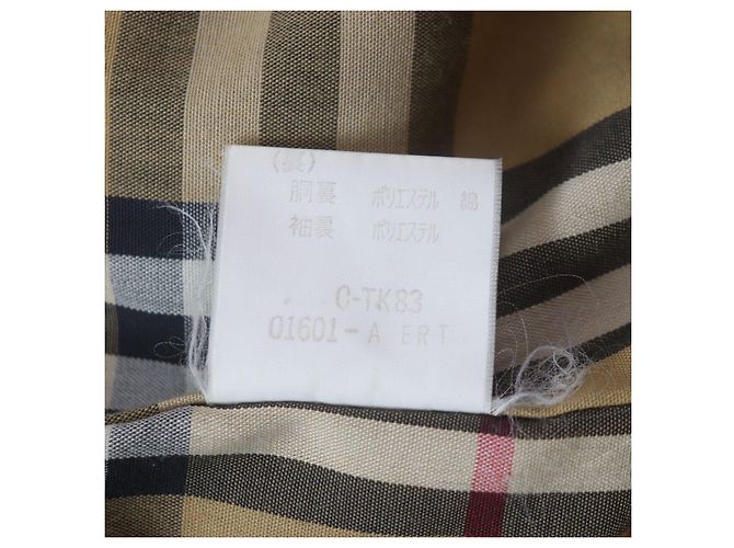 Abrigo de algodón poliéster inoxidable Burberrys Beige Caqui - vista 9