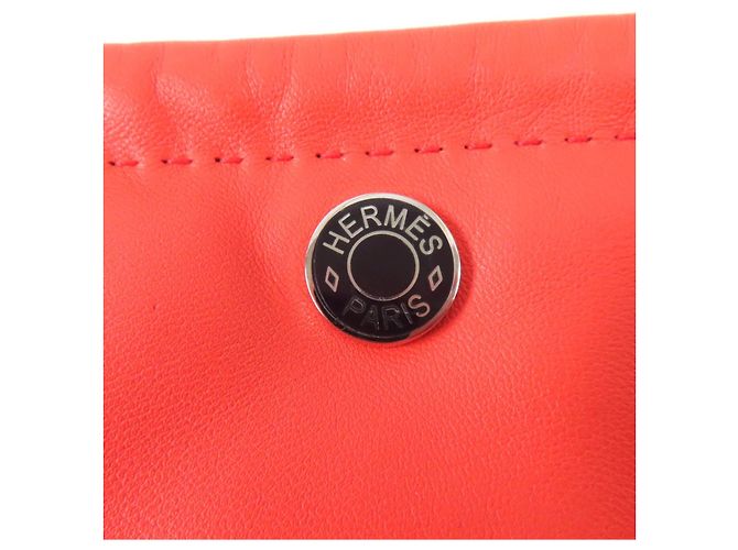 Hermès Neceser de cosméticos Hermes Anjou Miro Swift Azul Naranja - vista 7