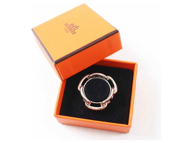 Ring Anello per sciarpa Hermès Lukade Chne Dunkel Argento - vista 2
