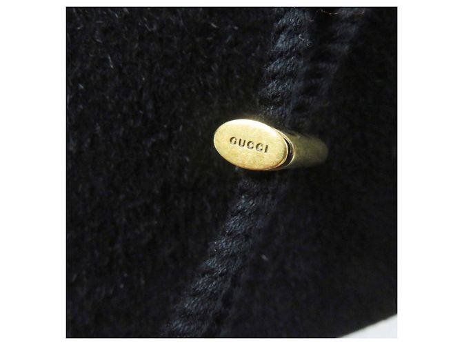 Cappello in feltro di coniglio in lana e rayon Gucci Nero Blu navy - vista 8
