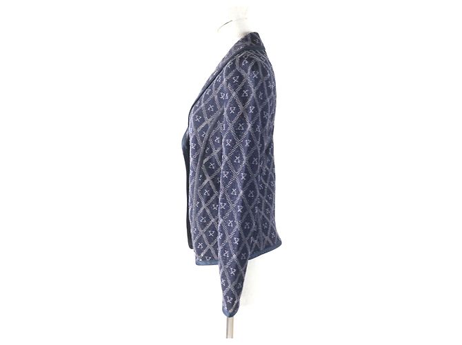 Autre Marque Chaqueta de punto de seda y rayón con logo de LEONARD FASHION Azul Azul marino - vista 2