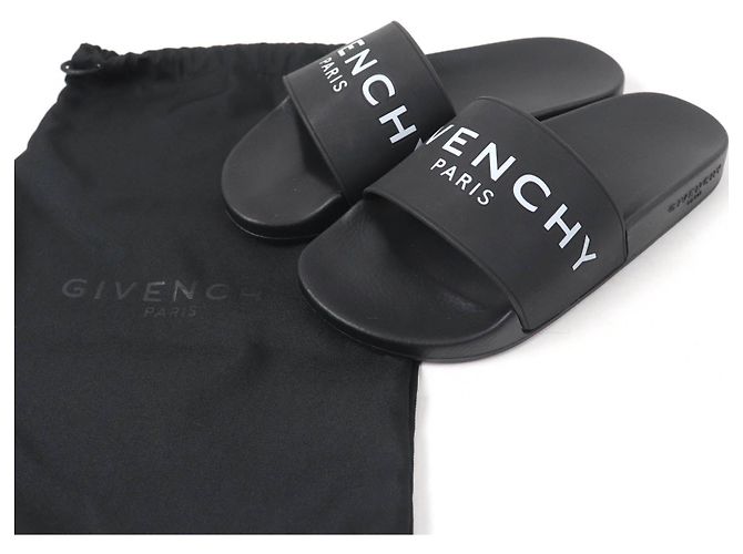 Gummisandalen mit Givenchy-Logo-Design Schwarz - Ansicht 2