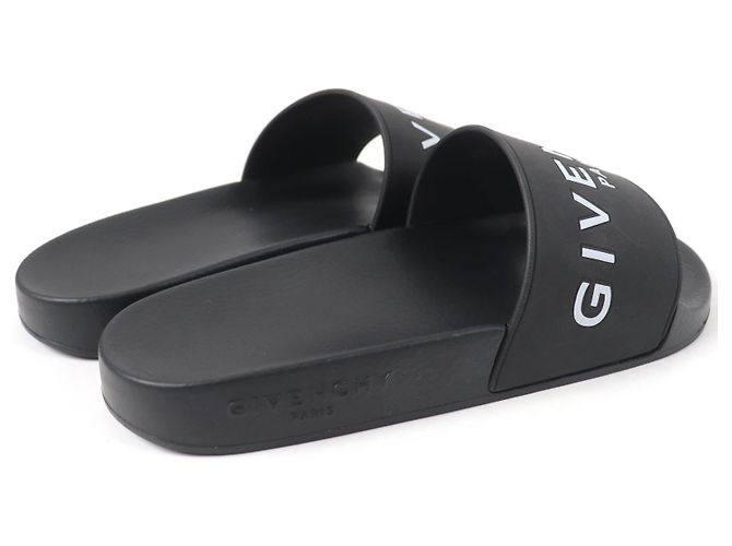 Gummisandalen mit Givenchy-Logo-Design Schwarz - Ansicht 3