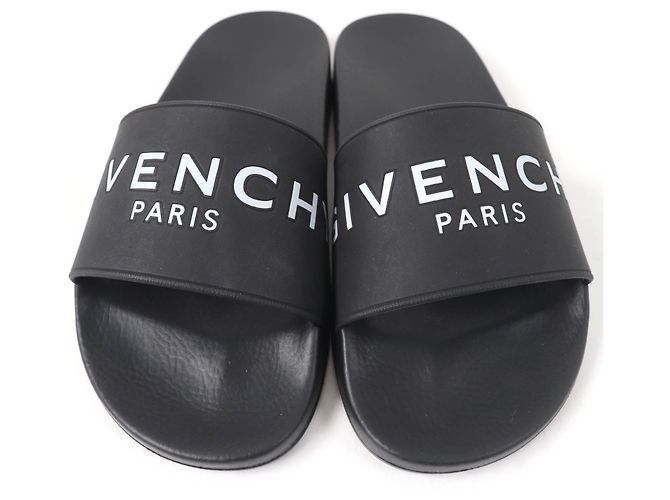 Gummisandalen mit Givenchy-Logo-Design Schwarz - Ansicht 4