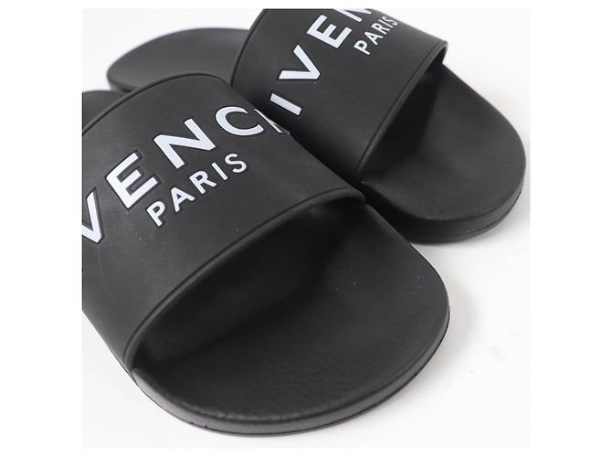 Gummisandalen mit Givenchy-Logo-Design Schwarz - Ansicht 8