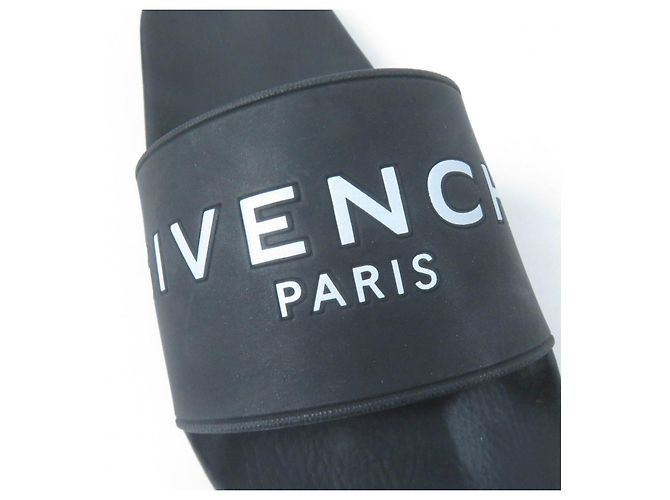 Gummisandalen mit Givenchy-Logo-Design Schwarz - Ansicht 9