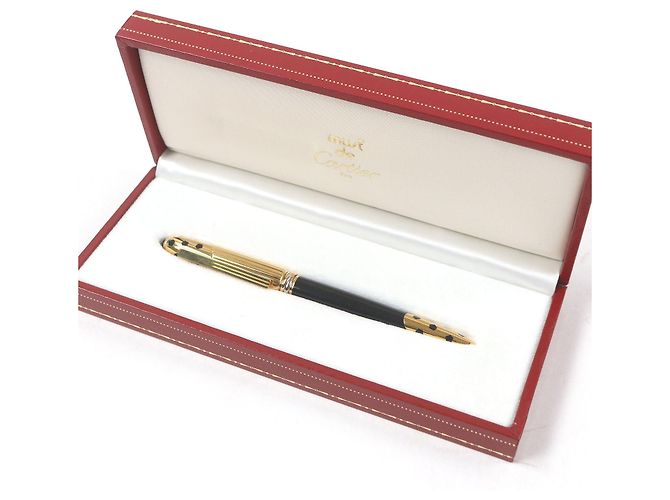 Stylo à bille Trinity Twist PANTHERE de Cartier Doré - vue 2