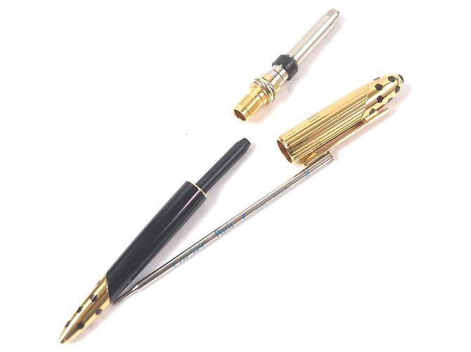 Stylo à bille Trinity Twist PANTHERE de Cartier Doré - vue 3