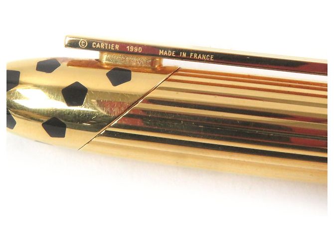 Stylo à bille Trinity Twist PANTHERE de Cartier Doré - vue 7