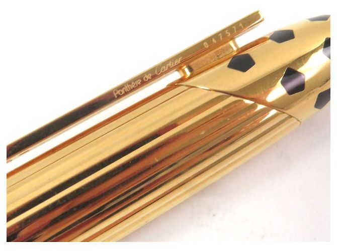 Stylo à bille Trinity Twist PANTHERE de Cartier Doré - vue 8