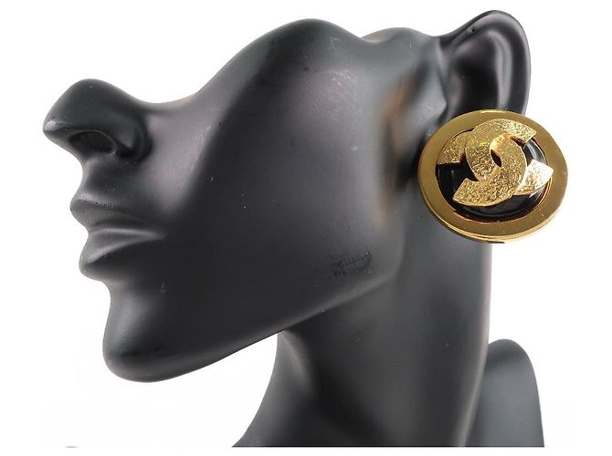 Chanel Coco Mark Ohrringe Schwarz - Ansicht 2
