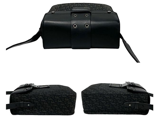 Borsa a tracolla Christian Dior Street Chic Trotter in tela e pelle Nero - vista 6