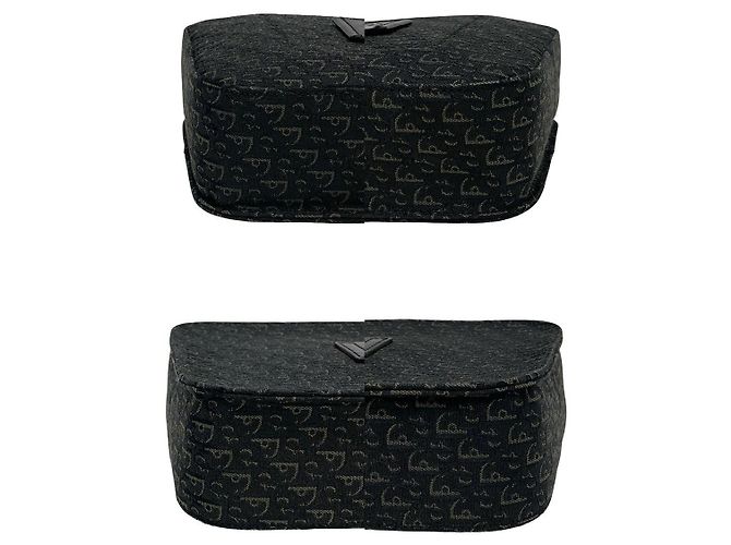 Borsa a tracolla Christian Dior Street Chic Trotter in tela e pelle Nero - vista 8
