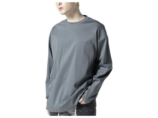 Autre Marque Camiseta de manga larga de algodón Supima Silket A4A Gris - vista 3