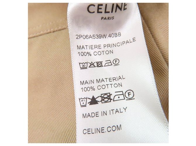 Céline Celine Triomphe Hochbundhose Beige - Ansicht 12