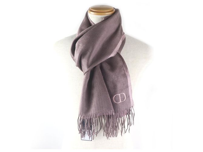 Foulard in seta con ricamo logo CD di Dior Porpora - vista 2