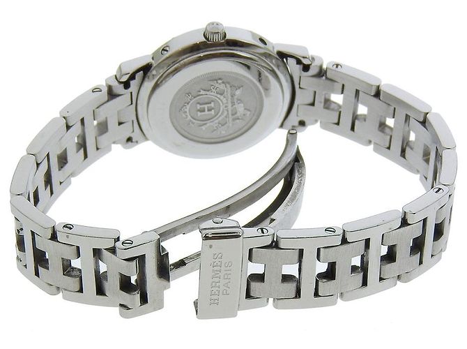 Clipper in acciaio inossidabile Hermès Argento - vista 5