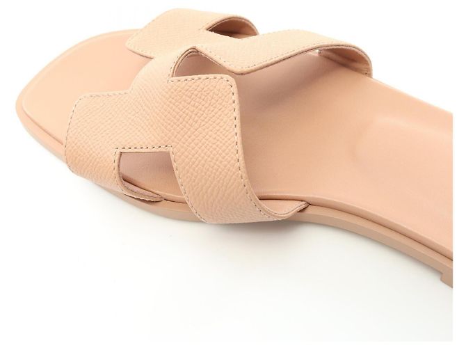 Hermès Sandali Hermes Oran Vau Epsom Rosa - vista 6