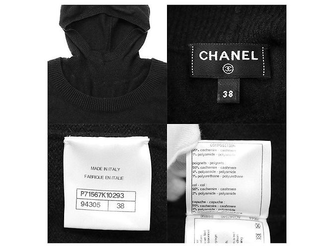 Chanel P71567 Maglieria in Cashmere Nero - vista 10