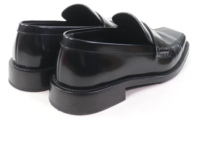 Mocassini in pelle a punta quadrata Louis Vuitton Nero - vista 3