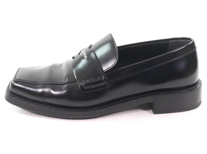 Mocassini in pelle a punta quadrata Louis Vuitton Nero - vista 5