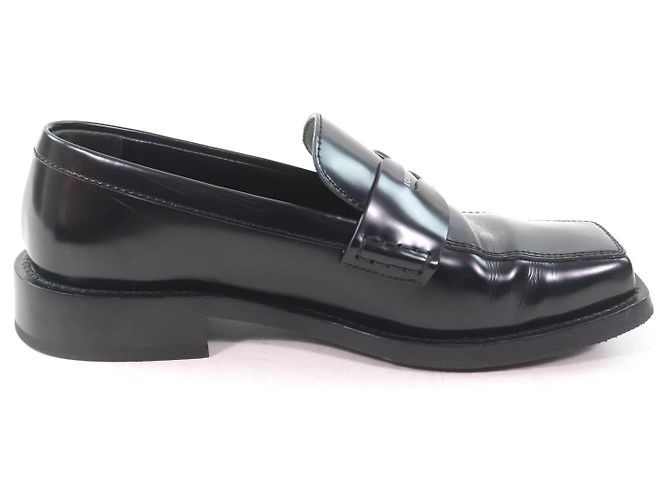 Mocassini in pelle a punta quadrata Louis Vuitton Nero - vista 6