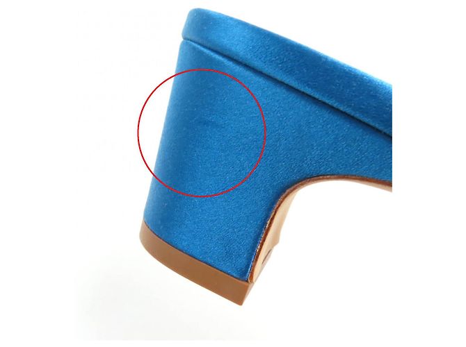 Sandali in satin Prinap 50 di Manolo Blahnik Blu - vista 13