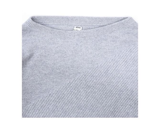 Suéter de cachemira 100% con charm H de Hermès Gris - vista 2