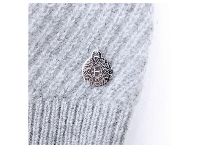 Suéter de cachemira 100% con charm H de Hermès Gris - vista 3
