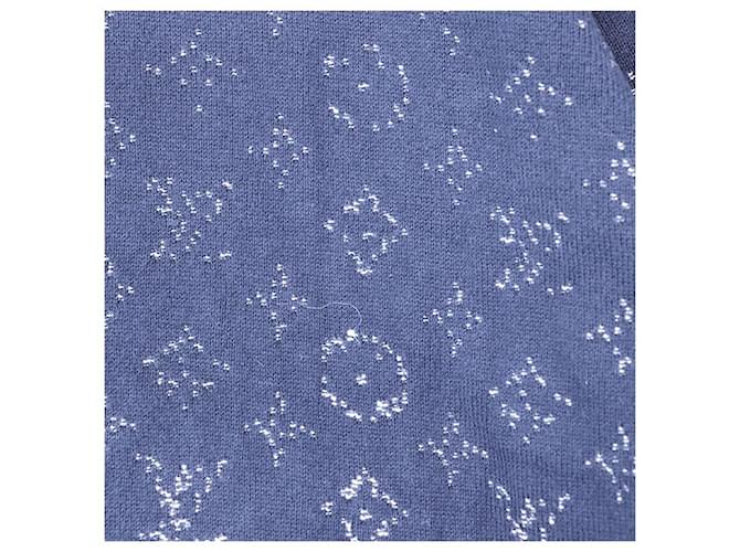 Tejido de algodón Monogram Louis Vuitton Azul Azul marino - vista 3