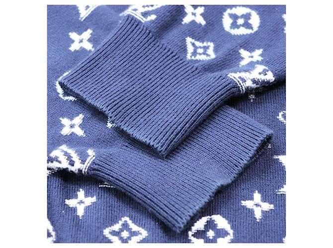 Tejido de algodón Monogram Louis Vuitton Azul Azul marino - vista 4