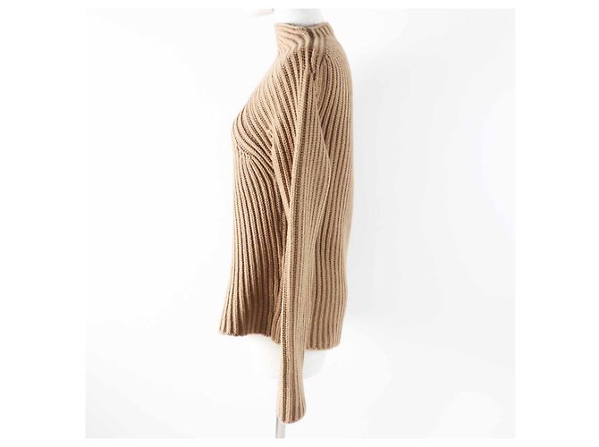 Jil Sander JSPT751054 Strickwaren aus Wolle und Kaschmir Braun Beige - Ansicht 3