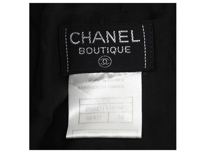 Falda plisada de lana y nylon Chanel Negro - vista 8