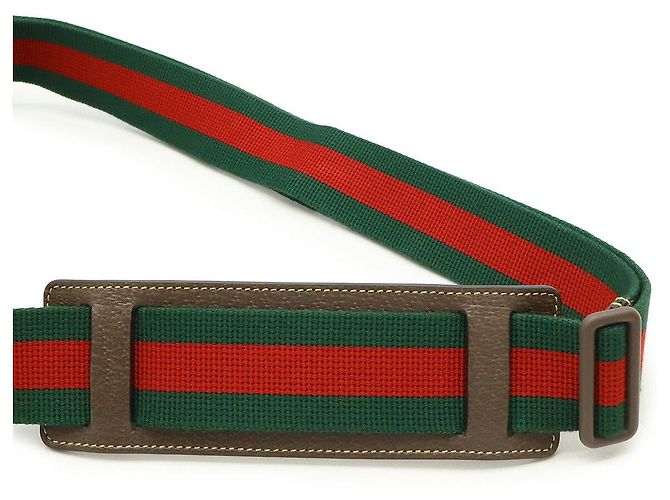 Borsa Messenger GG Supreme di Gucci Rosso Beige Verde - vista 5