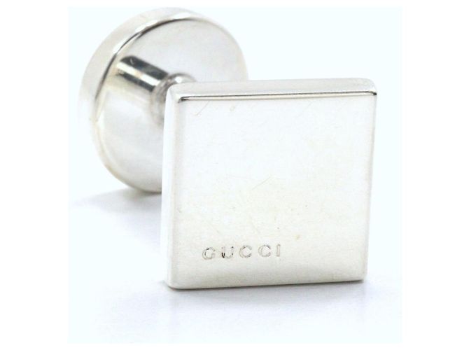Gemelli Gucci in argento 925 con logo quadrato - vista 4