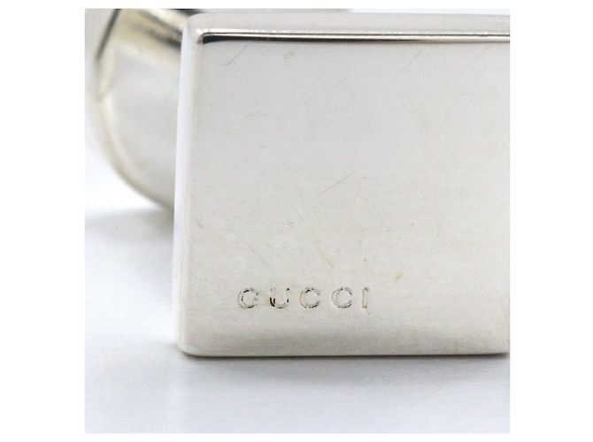 Gemelli Gucci in argento 925 con logo quadrato - vista 6
