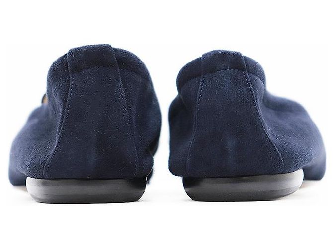 Gucci Horsebit Leder-Suede Slipper Blau Marineblau - Ansicht 3