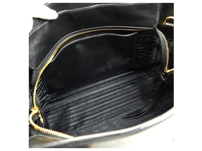 Prada Kalbsleder 2-Wege-Handtasche Schwarz - vista 5