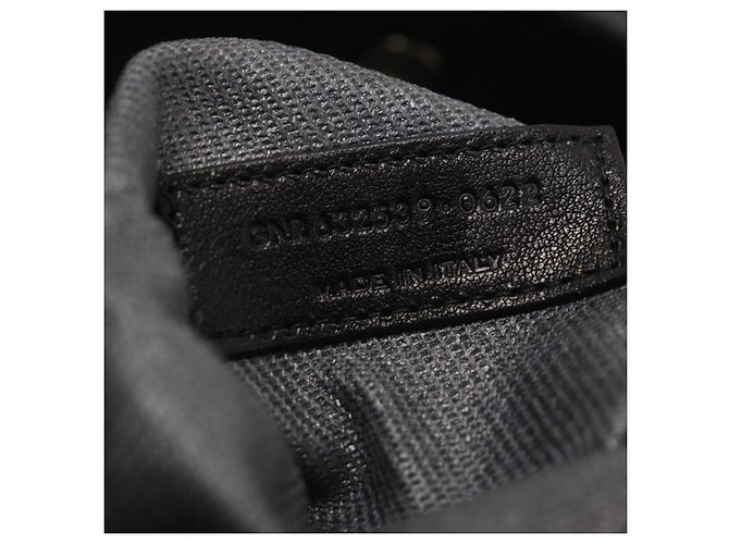 Yves Saint Laurent Bolsa tote de lona e couro Saint Laurent Paris Rive Gauche N/S Preto Cinza Cinza antracite - vista 12