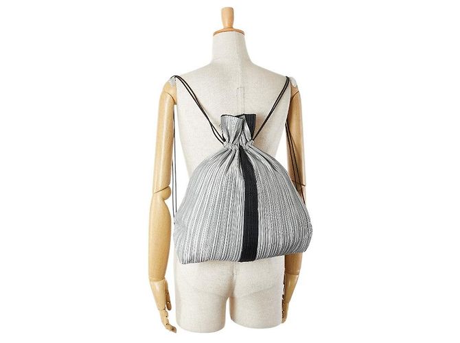 Issey Miyake Pleats Polyester Backpack - view 9