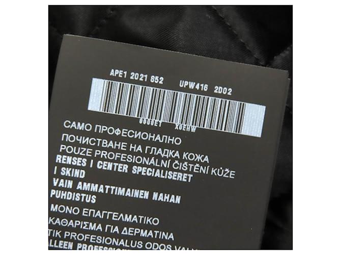 Chaqueta de piel de ternera con charm de logo triangular de Prada Amarillo - vista 13