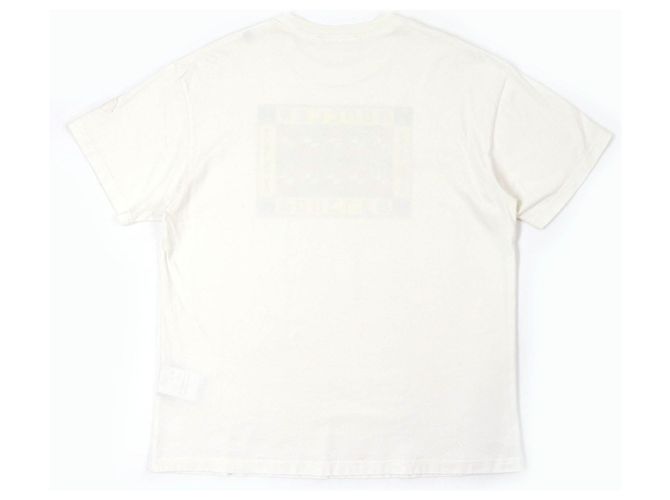 Baumwoll-T-Shirt mit Moncler Genius 2 Logo-Patch und grafischem Gitterdruck Weiß - Ansicht 2