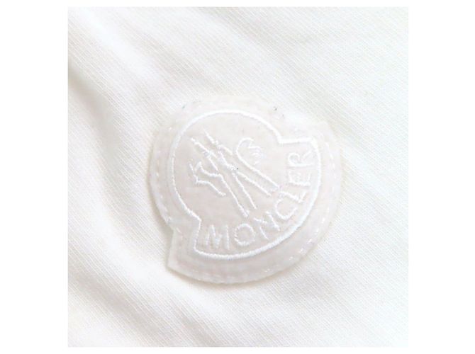 Baumwoll-T-Shirt mit Moncler Genius 2 Logo-Patch und grafischem Gitterdruck Weiß - Ansicht 5