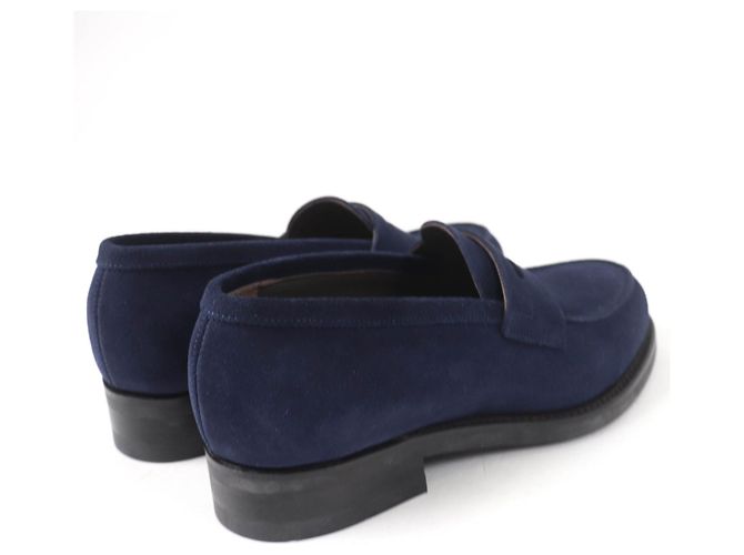 Autre Marque Sanyo Yamacho Wildleder Slipper Blau Marineblau - Ansicht 2